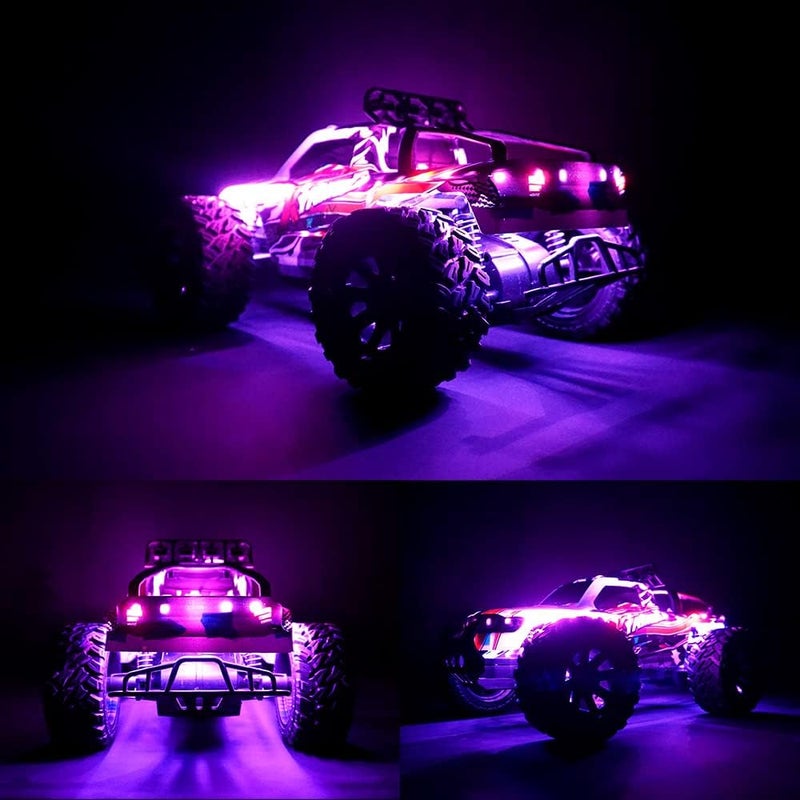 elechawk Waterproof LED Light Strips for RC Cars Trucks Airplanes Boats Drones Fixed Wing AR Wing Model Underglow Light (Pink) - Image 2